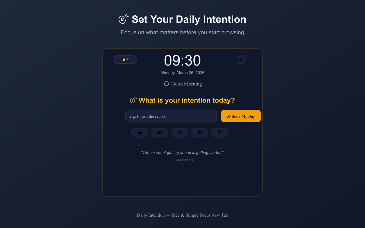 Daily Intention - Set your intention