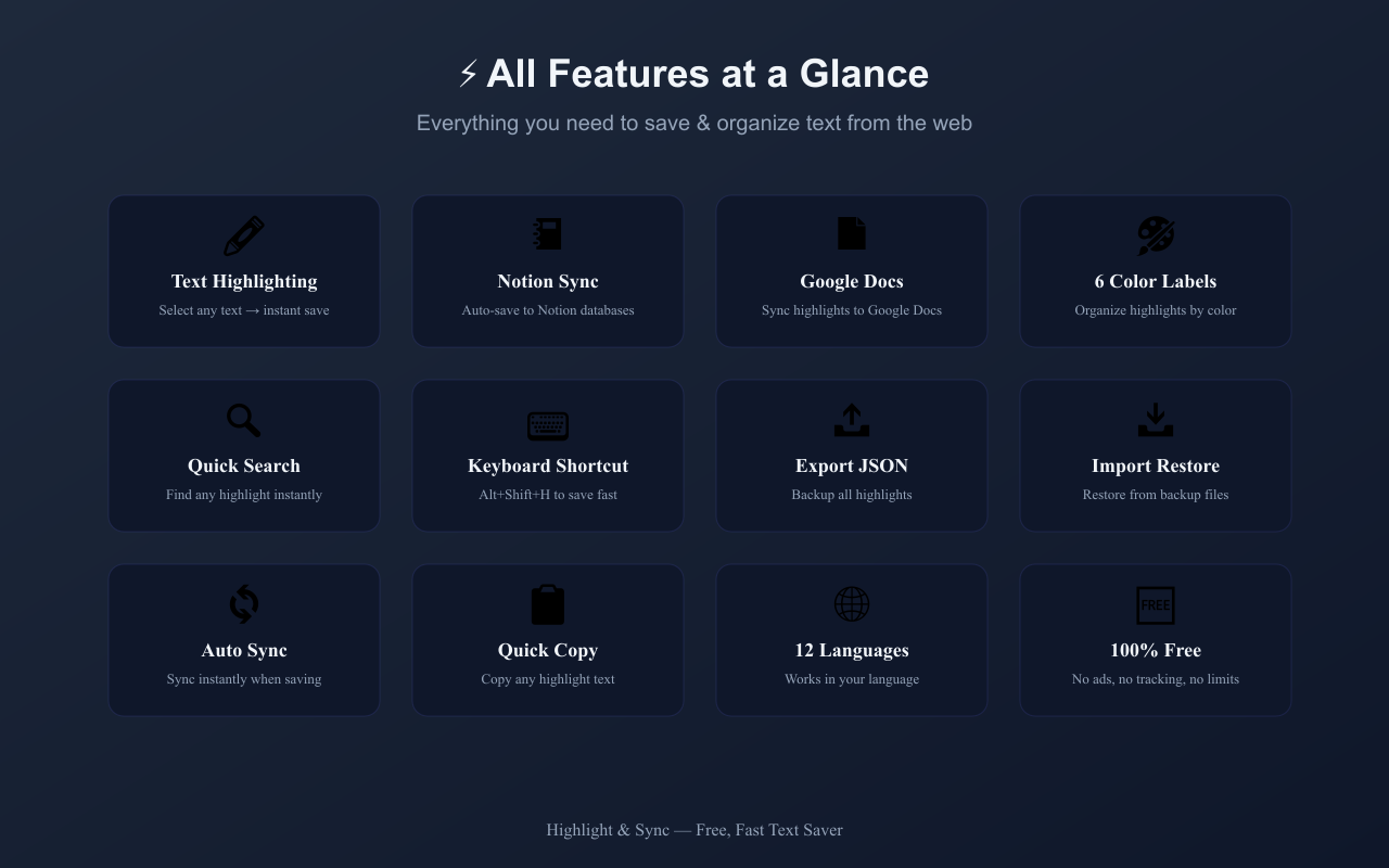 Highlight & Sync Screenshot