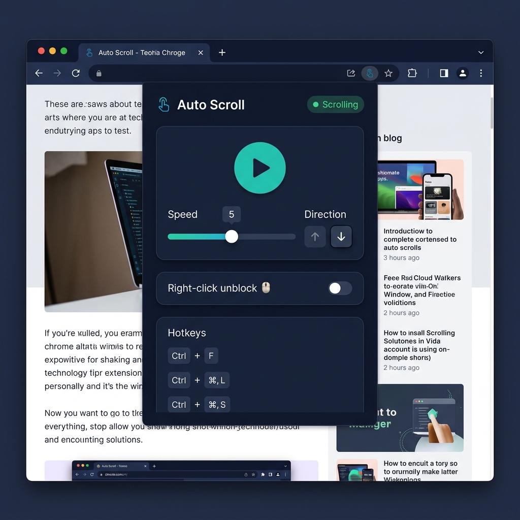 Auto Scroll - Main Controls