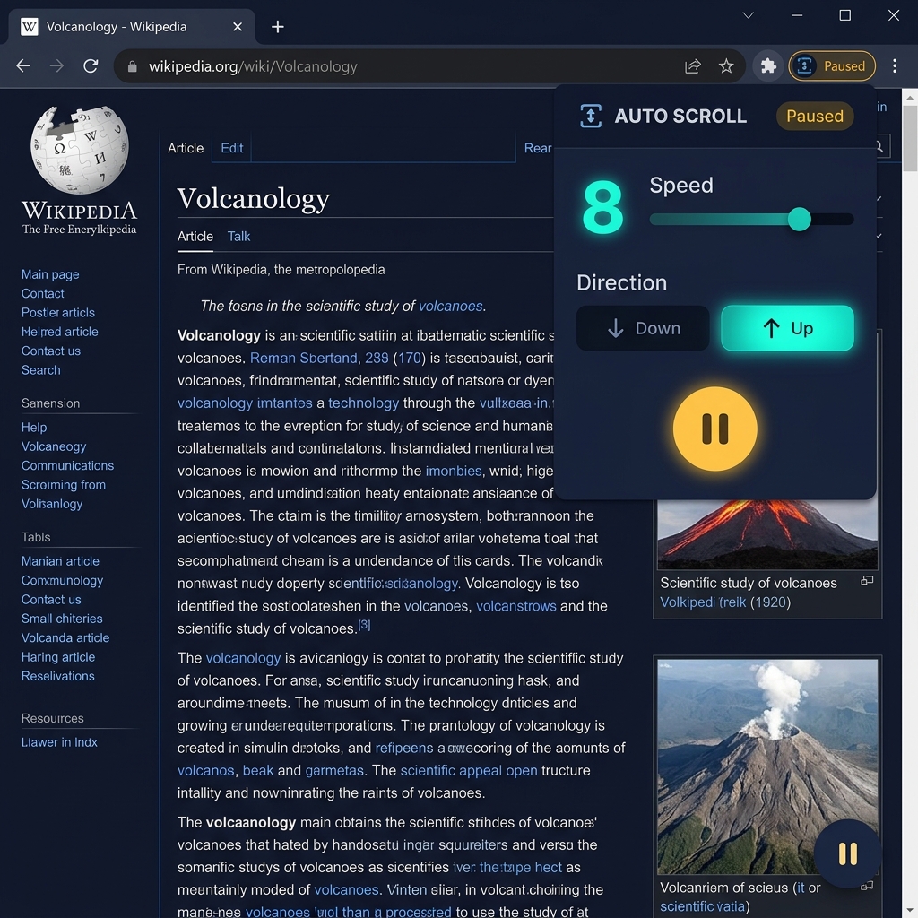 Auto Scroll - Speed and Direction