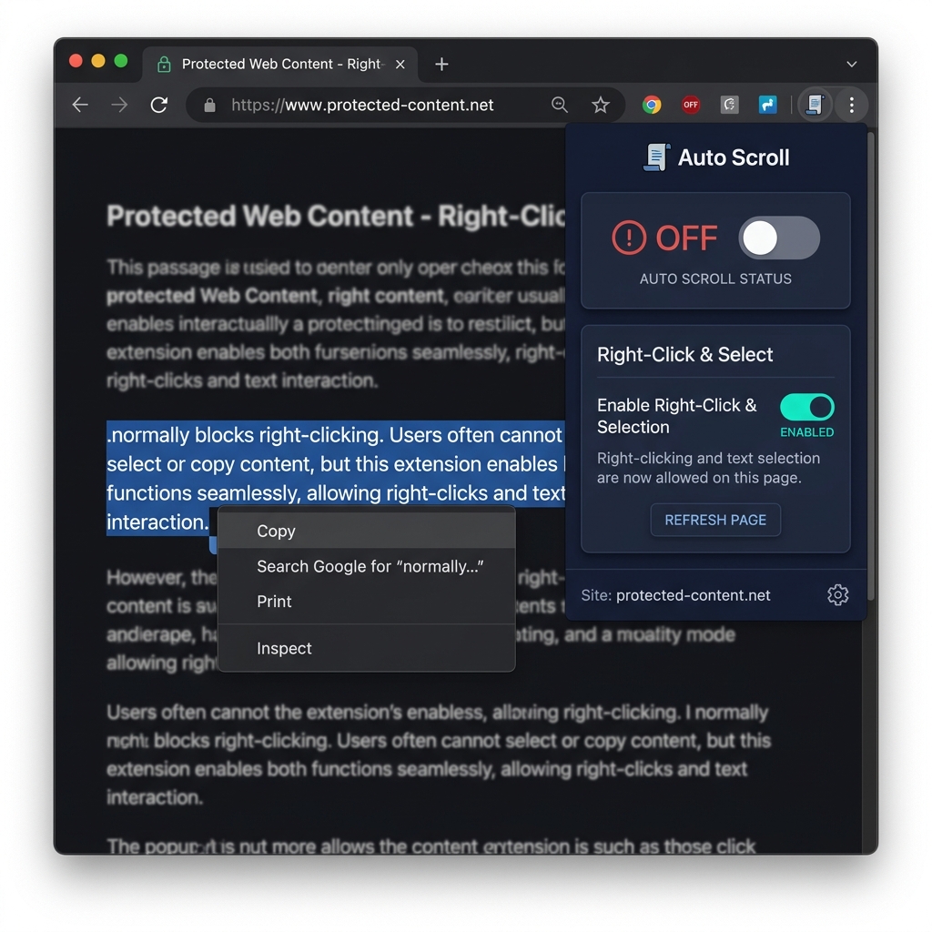 Auto Scroll - Right-Click Unblock