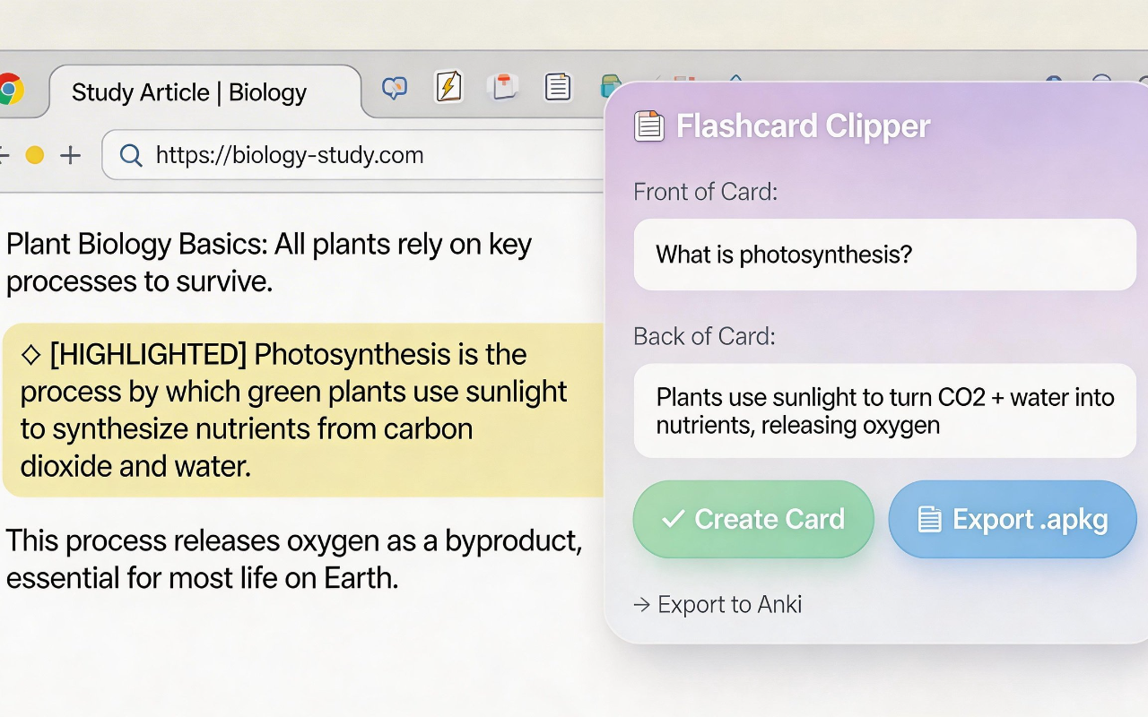 Flashcard Clipper - Export
