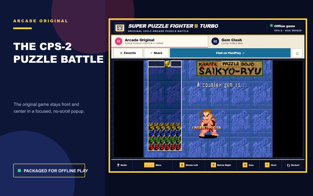 Super Puzzle Fighter II Turbo - Arcade Puzzle Game Chrome extension gameplay screenshot