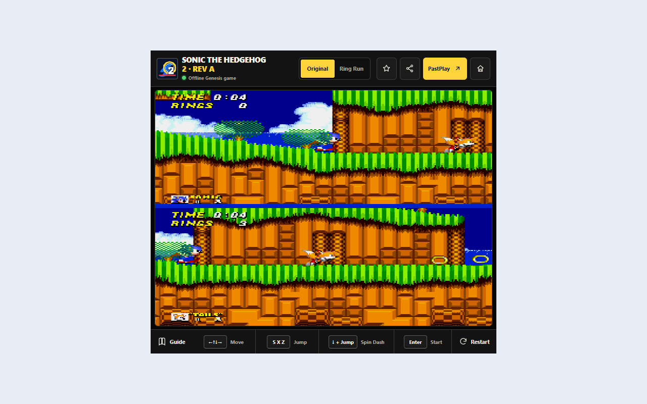 Sonic the Hedgehog 2 - Retro Platform Game Chrome extension gameplay screenshot