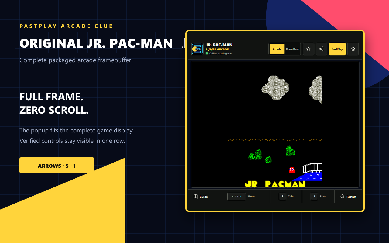 Jr. Pac-Man - Classic Arcade Maze Chrome extension gameplay screenshot