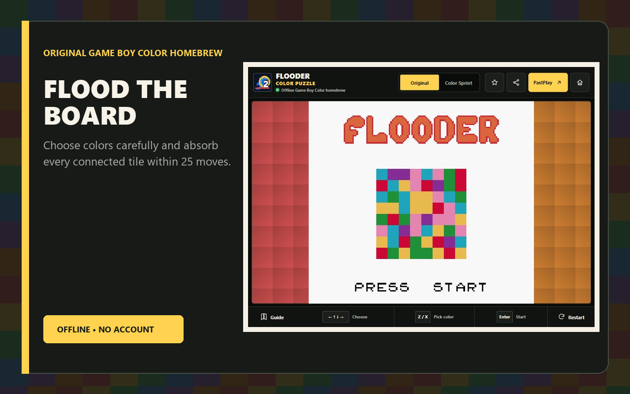Flooder Chrome extension gameplay screenshot