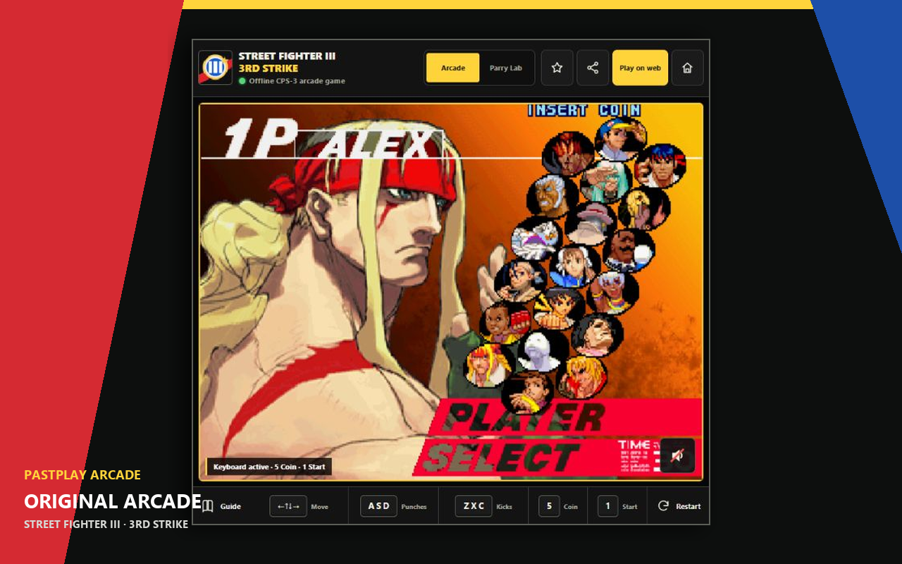 Street Fighter III 3rd Strike - Arcade Chrome extension gameplay screenshot