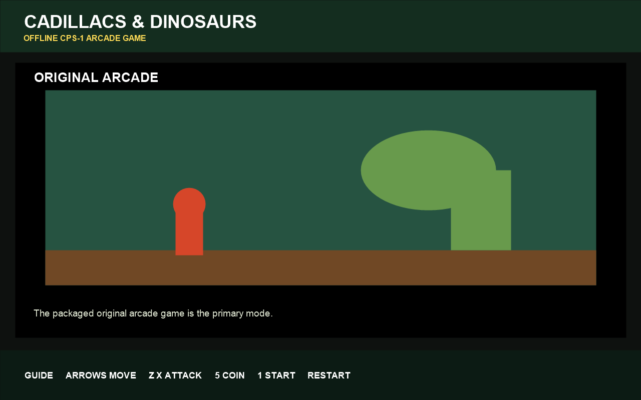 Cadillacs & Dinosaurs - Arcade Action Chrome extension gameplay screenshot