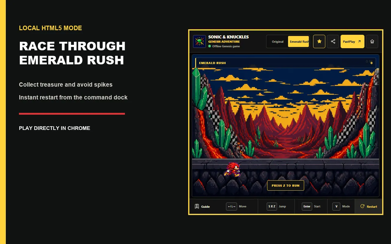 Sonic & Knuckles Offline Genesis Game Chrome extension gameplay screenshot