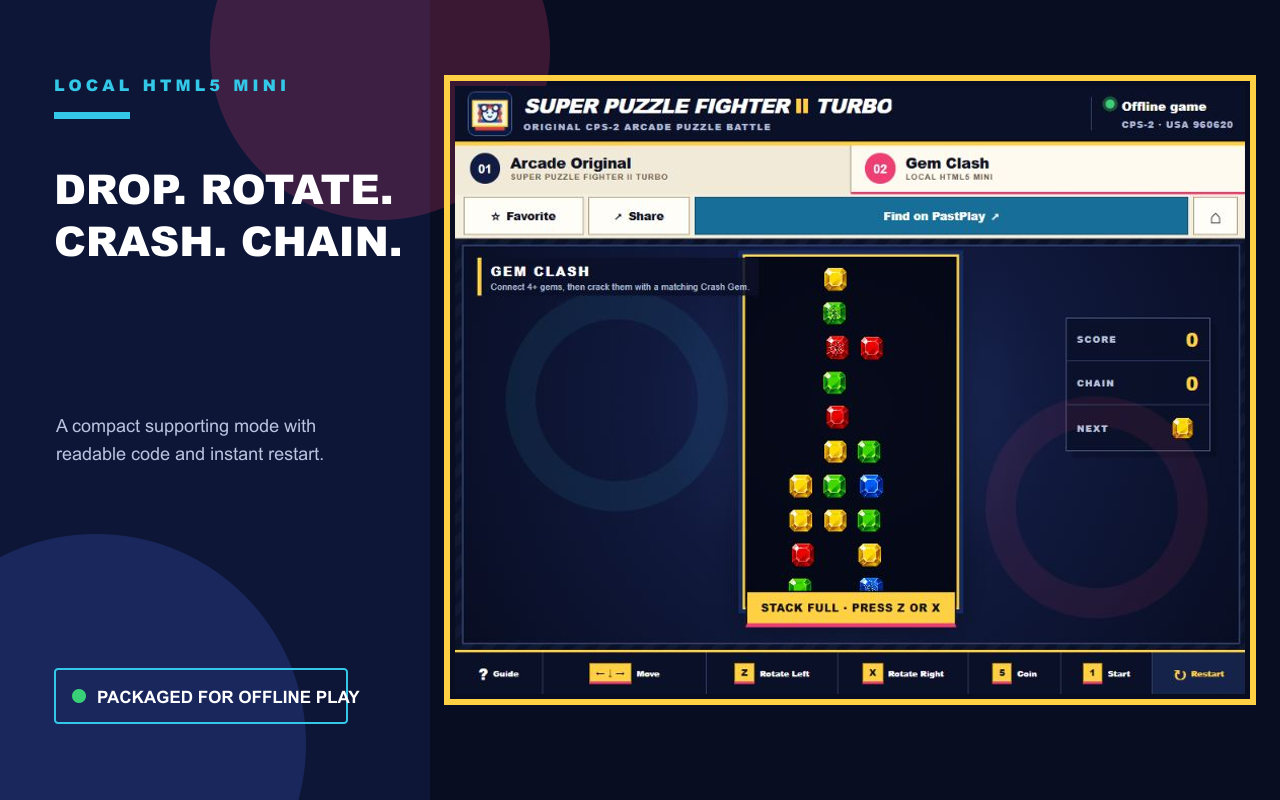 Super Puzzle Fighter II Turbo - Arcade Puzzle Game Chrome extension gameplay screenshot