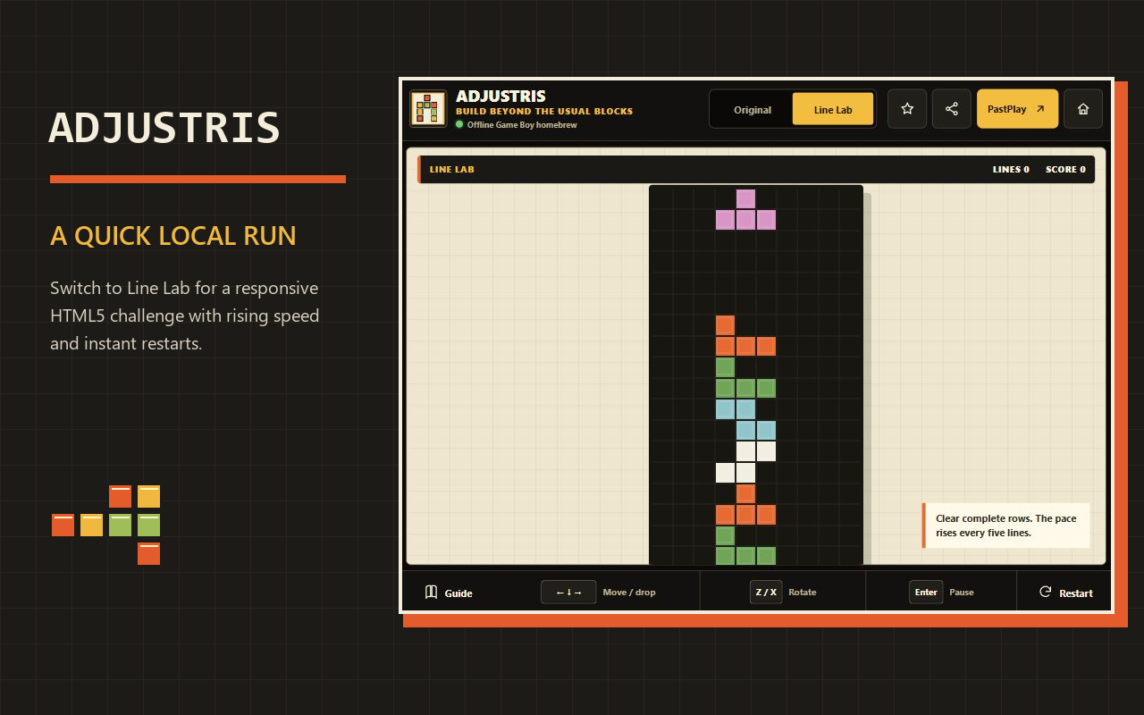 Adjustris Chrome extension gameplay screenshot