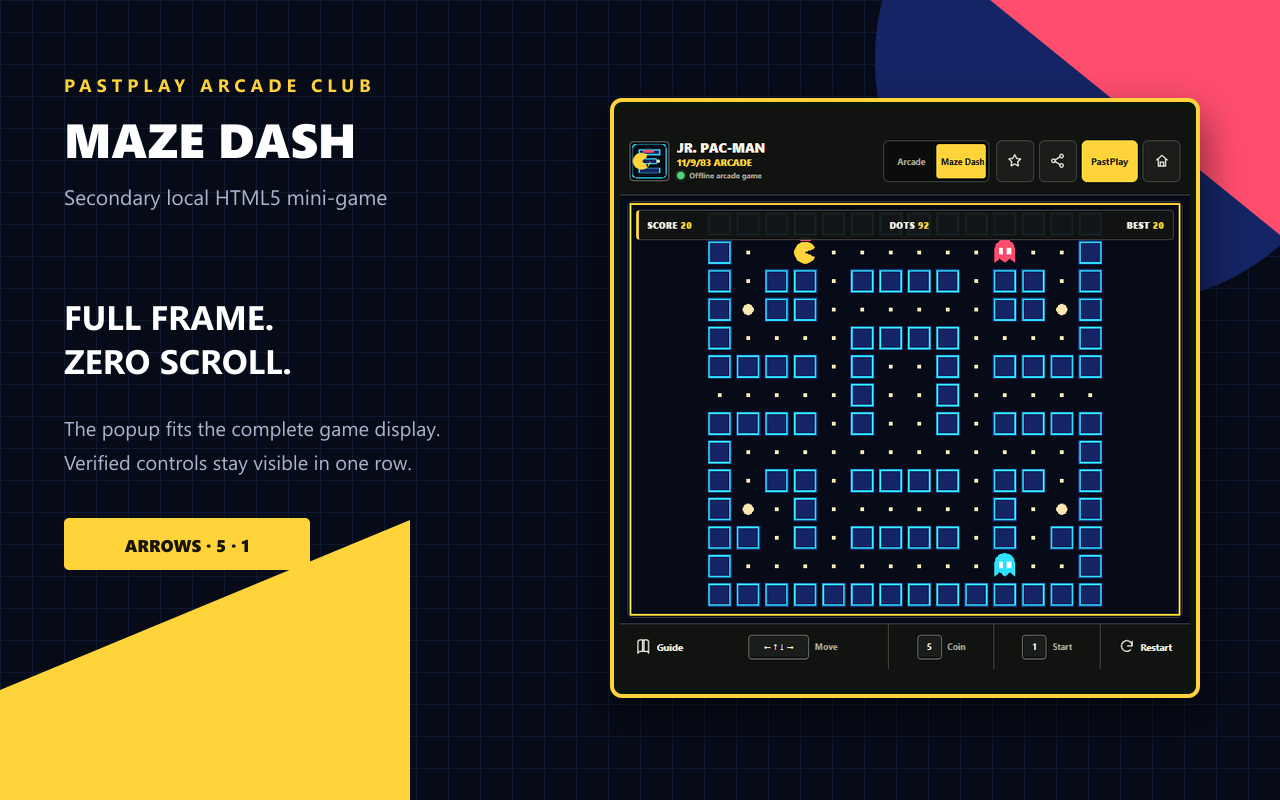 Jr. Pac-Man - Classic Arcade Maze Chrome extension gameplay screenshot