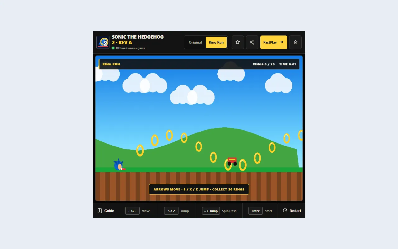 Sonic the Hedgehog 2 - Retro Platform Game Chrome extension gameplay screenshot