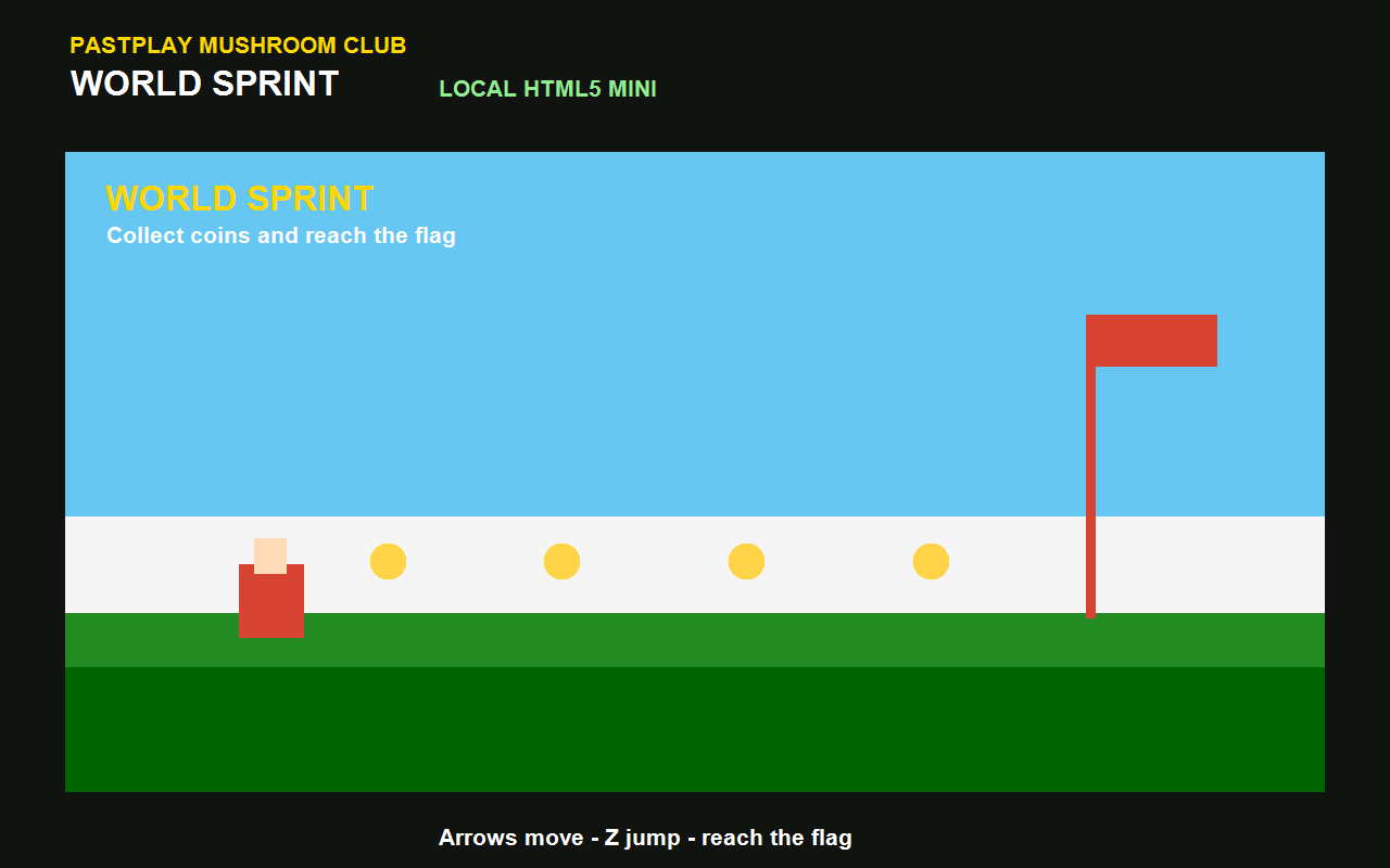World Sprint local HTML5 mini-game in Super Mario All-Stars - World Improvement