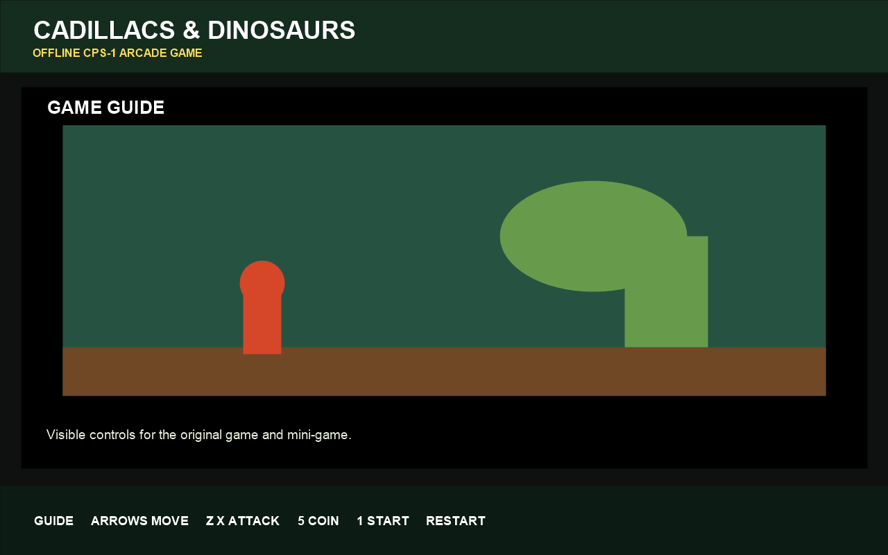Cadillacs & Dinosaurs - Arcade Action Chrome extension gameplay screenshot