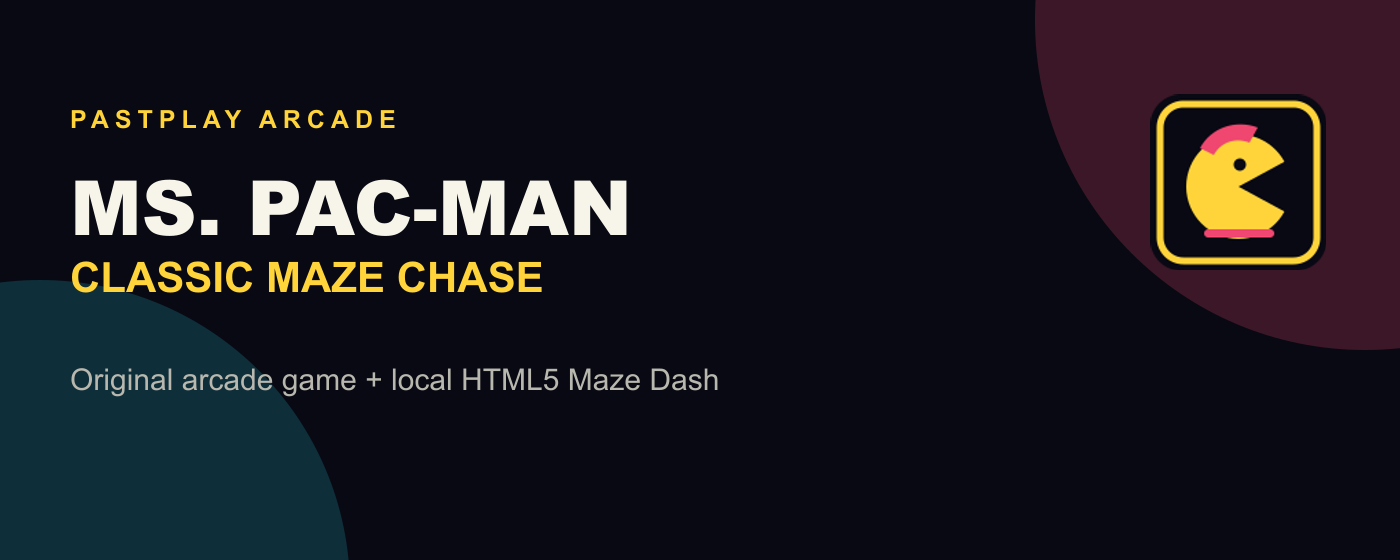 Ms. Pac-Man Classic Arcade Maze Chrome extension