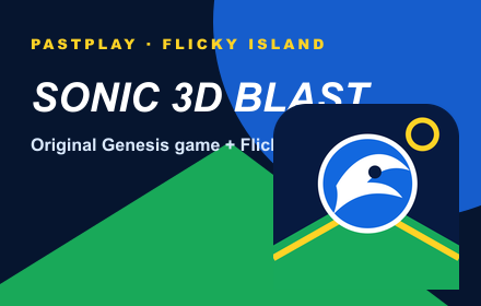 Sonic 3D Blast Chrome extension promo image