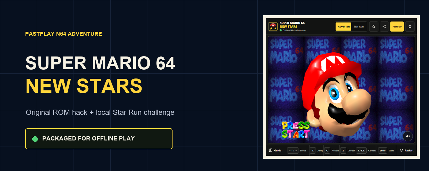 Super Mario 64 New Stars Chrome extension marquee