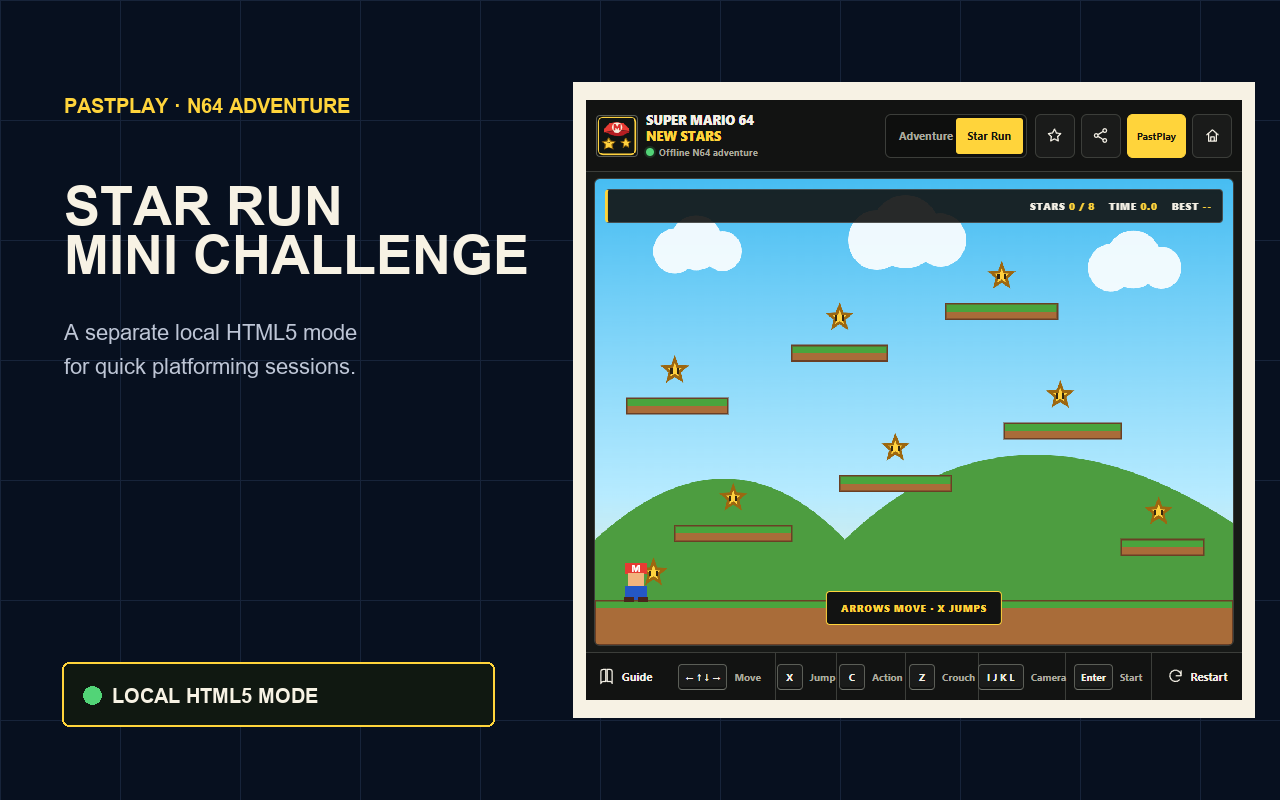 Star Run local HTML5 mini-game