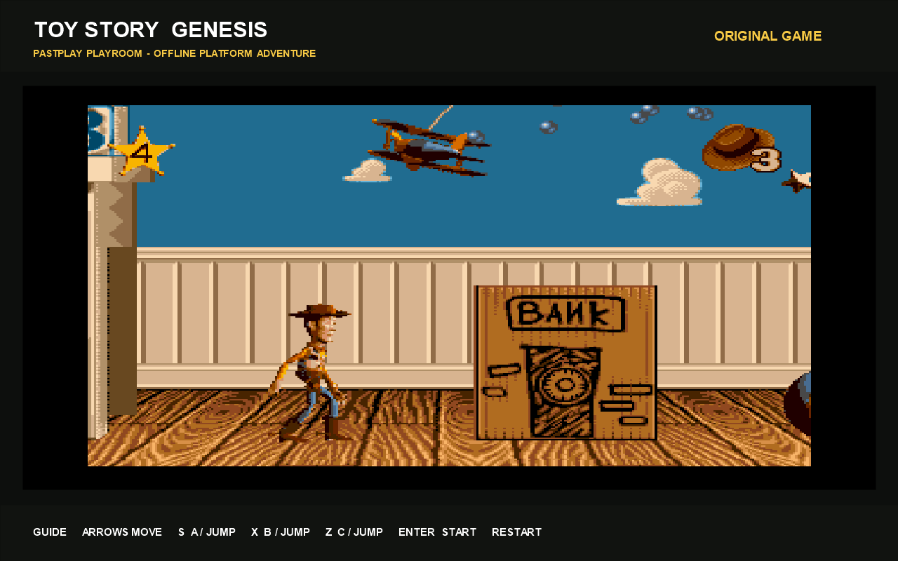Toy Story original game in the Chrome extension