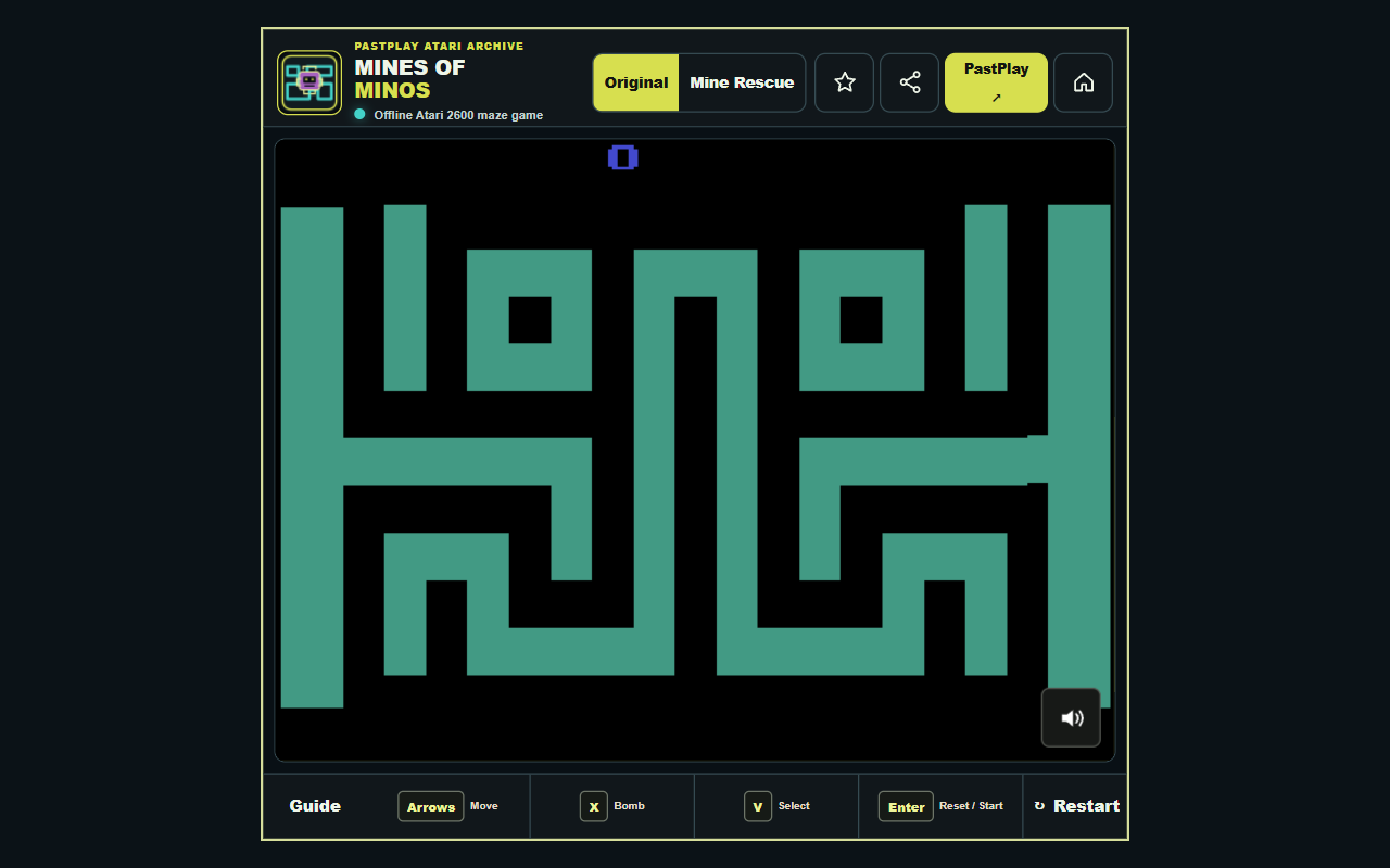 Mines of Minos - Atari Maze Adventure original game in the Chrome extension
