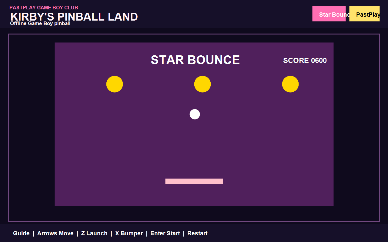 Local HTML5 mini-game in Kirby's Pinball Land - Game Boy Pinball