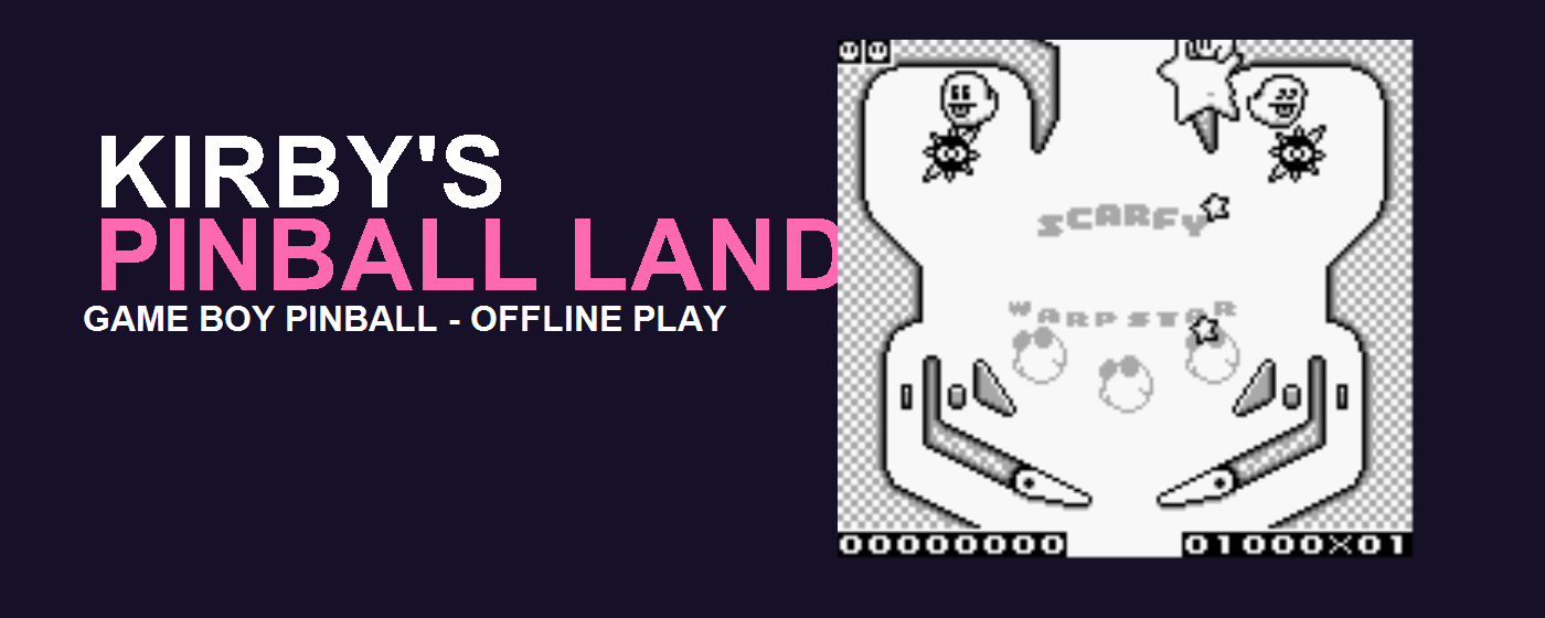 Kirby's Pinball Land - Game Boy Pinball Chrome extension